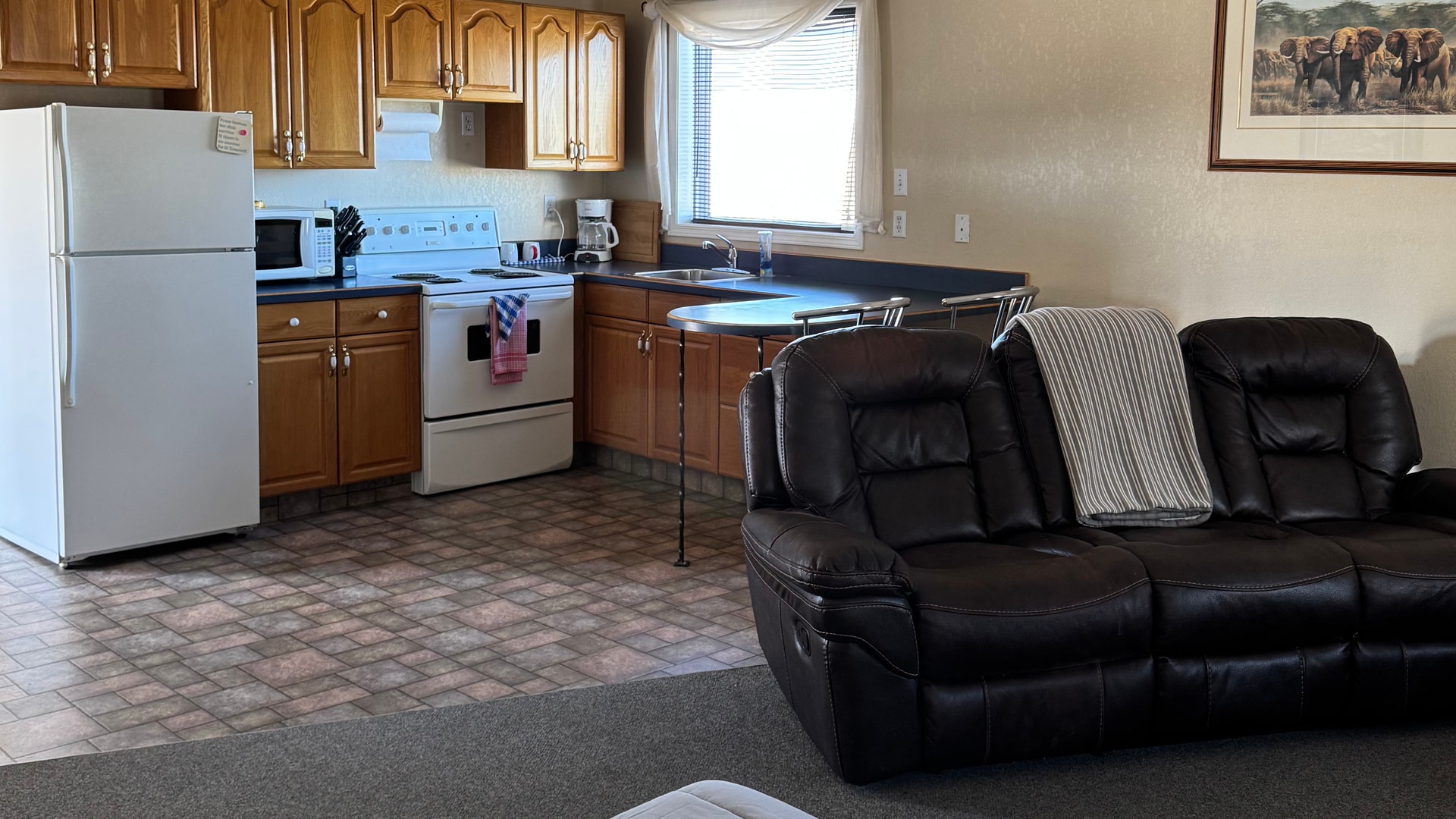 A room at the Bedrock Inn, Fox Creek